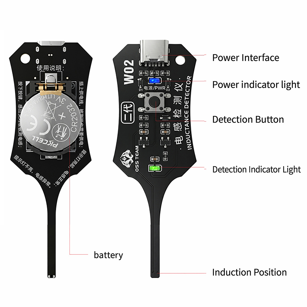 Co Detector Plug - Tester di Induttanza DC 5V per